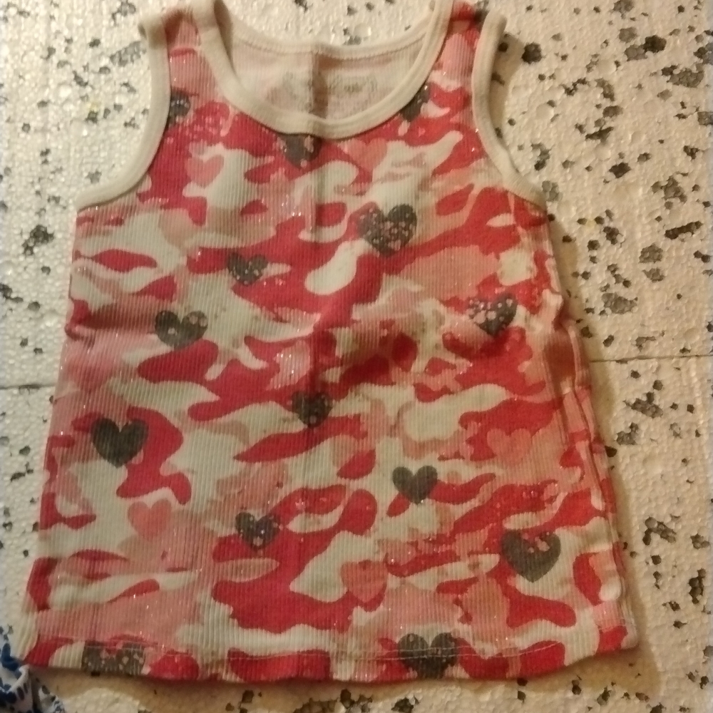 2t Pink camo Arizona jeans girls tank top